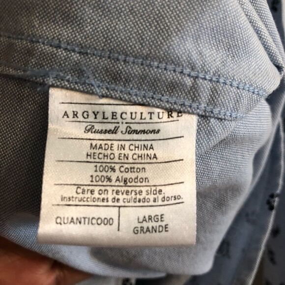 argyleculture by russell simmons button down sz large - Picture 4 of 9
